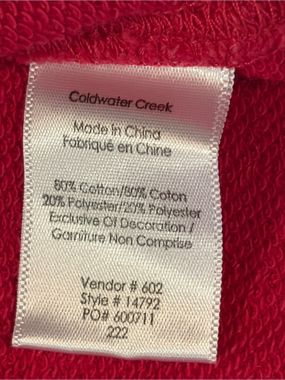 Coldwater Creek 2X Pink Mineral Wash Sweatshirt Top Short Sleeve Relaxed Fit - Picture 8 of 10